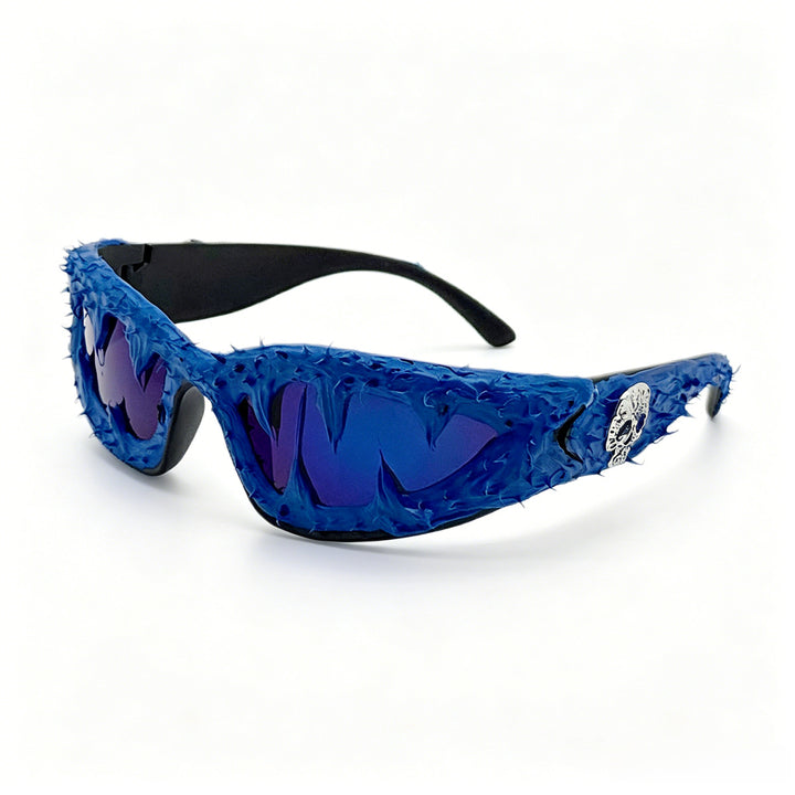 Damen kreative Fashion-Sonnenbrille mit einzigartigen Spikes und skull-Design Karnz