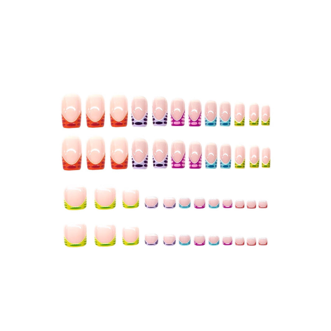 Vibrant Bunte Pediküre Nagelkunst Karnz