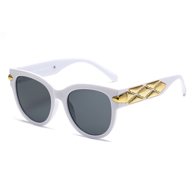 Damen Designer-Sonnenbrille mit innovativem, detailliertem Rahmen Karnz