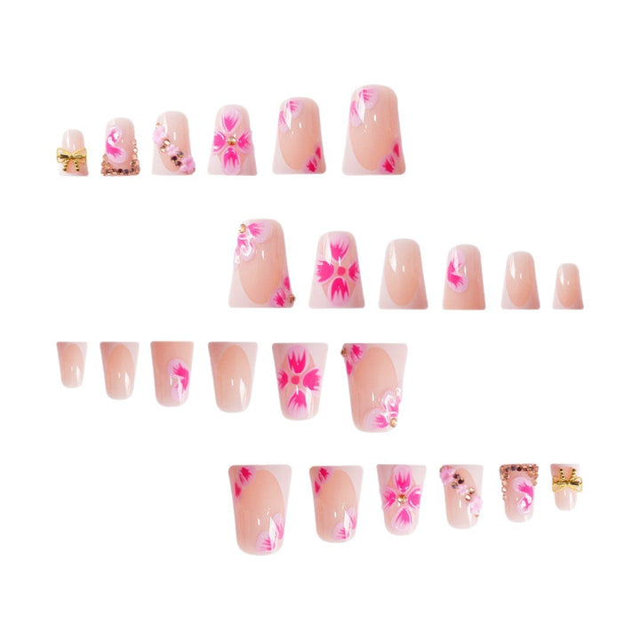 Dekorative florale Press-On-Nagelkunstverzierungen Karnz