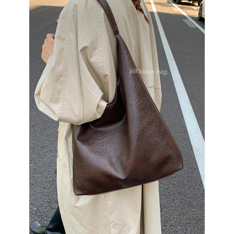 Elegante weiche Leder Hobo-Tasche Karnz