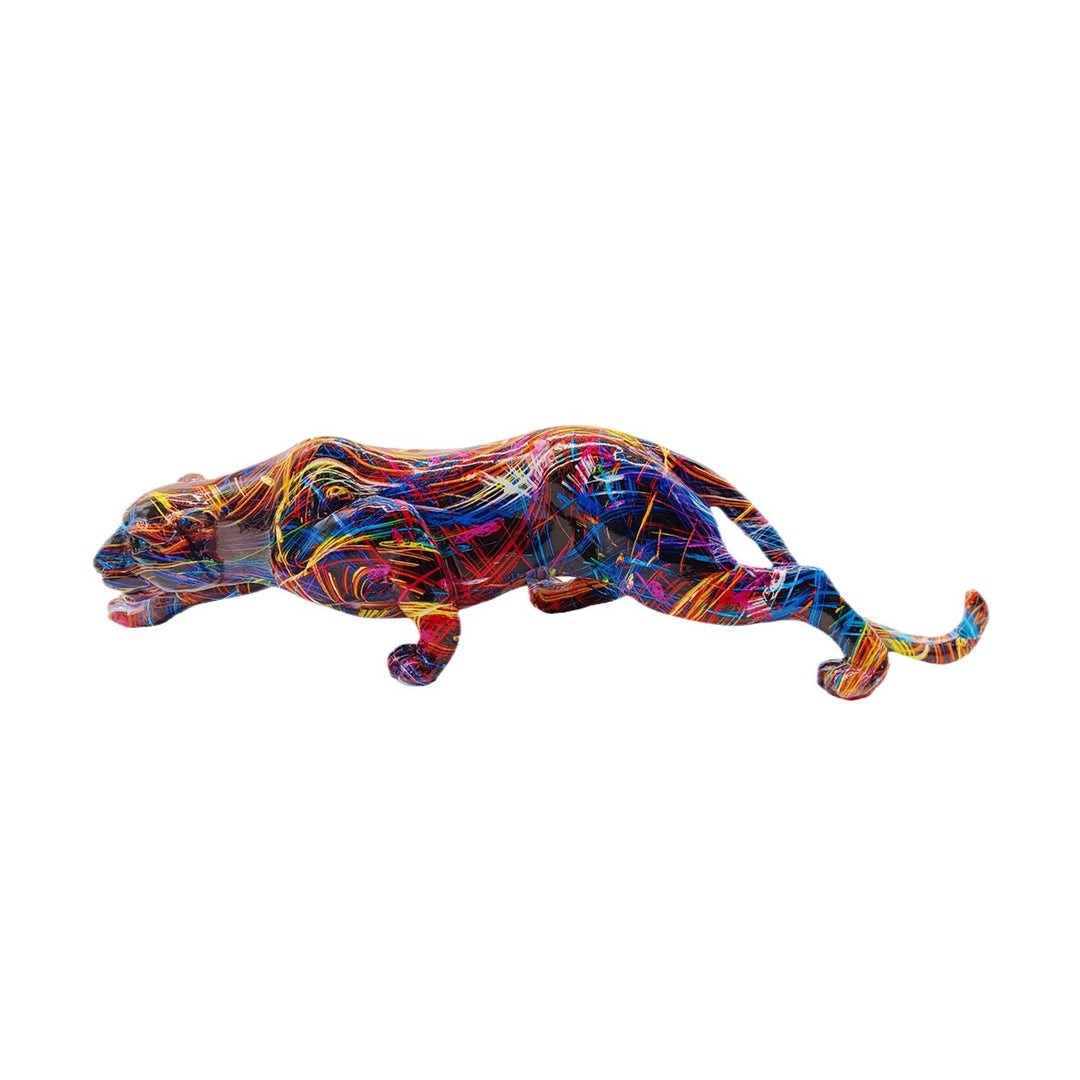 Kunstvolle Panther Skulptur aus Handarbeit Karnz