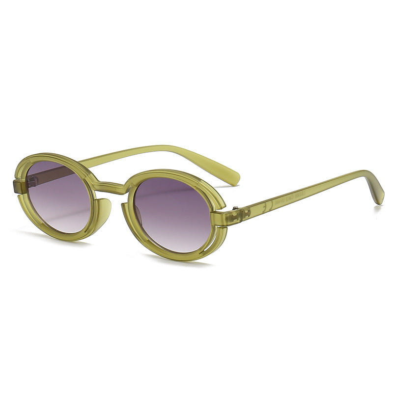Damen Runde Sonnenbrille im modernen Retro-Stil Karnz