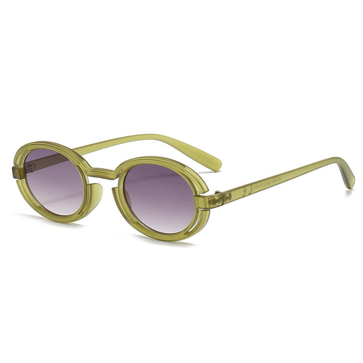 Damen Runde Sonnenbrille im modernen Retro-Stil Karnz