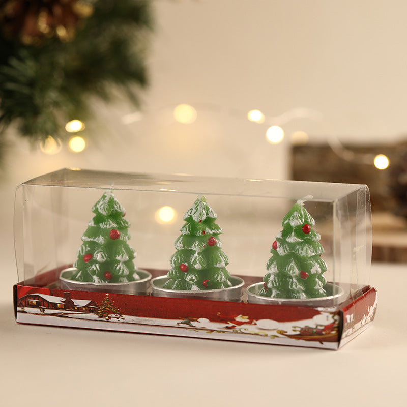 Santa-Figurine-Teelicht-Kerzen-Set für festliche Tischdekoration