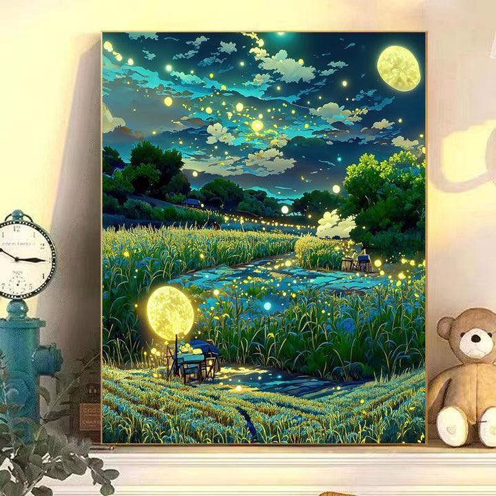 Fesselnde Mondlicht Landschaft Leinwand Kunst Karnz