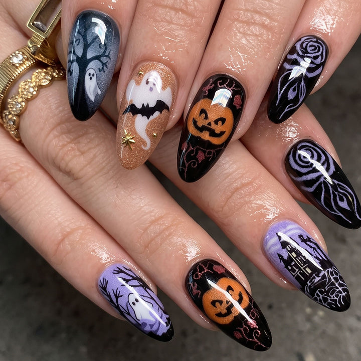 Halloween-Themen Press-On Nail Set