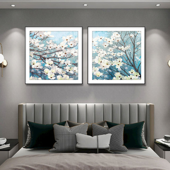 Eingerahmtes Vintage Landschaft Kunstwerk