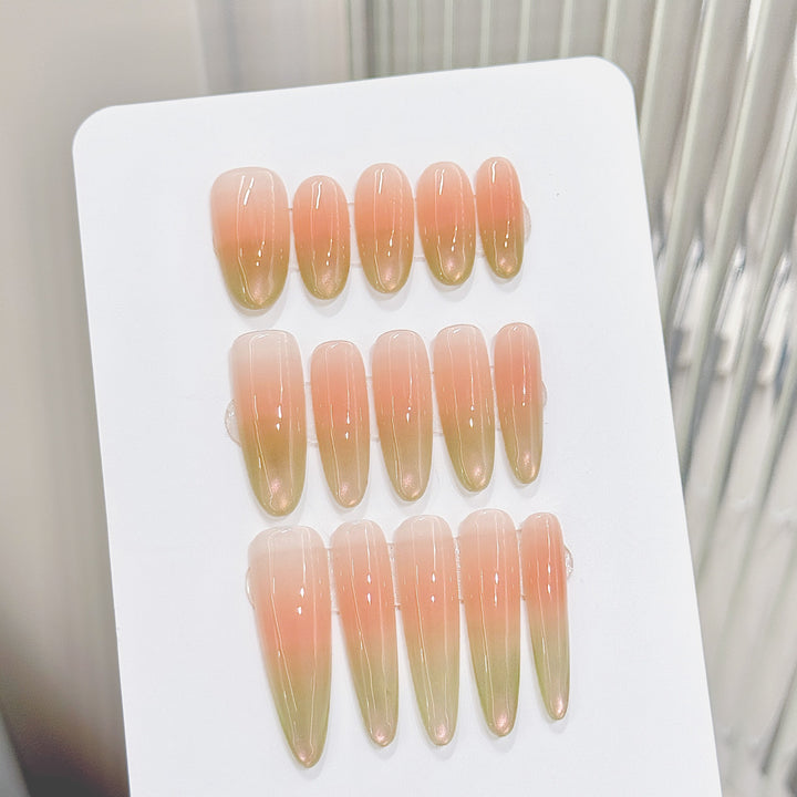 Künstlerisches Ombre Press-On Nagelset