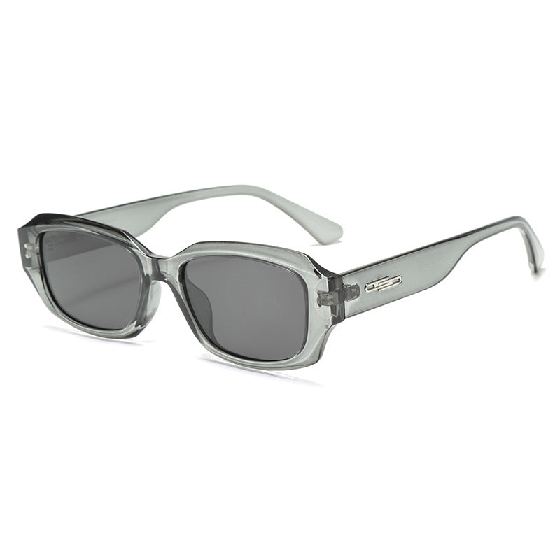 Damen modische quadratische Sonnenbrille mit innovativem transparentem Rahmen Karnz