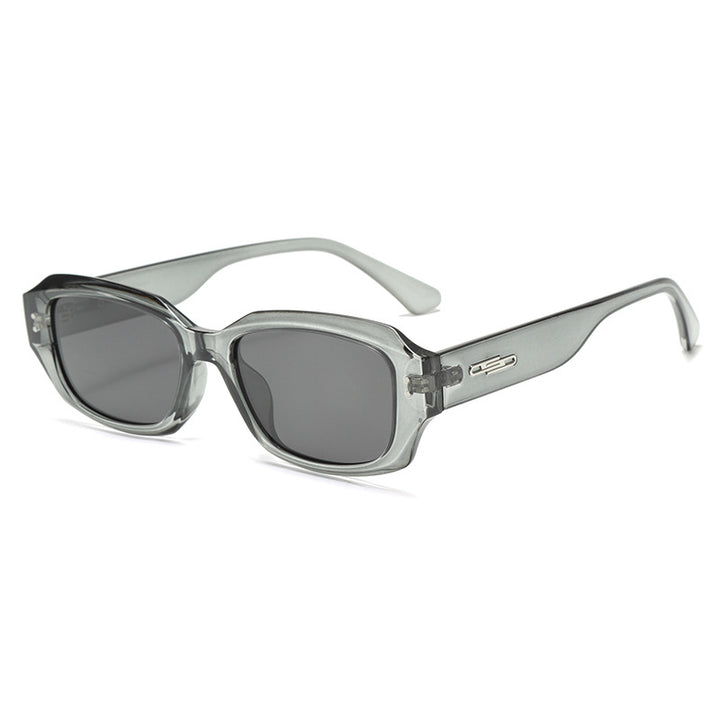 Damen modische quadratische Sonnenbrille mit innovativem transparentem Rahmen Karnz