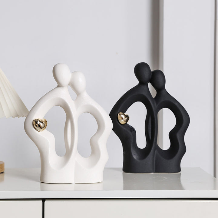 moderne und stilvolle Tischskulptur Karnz