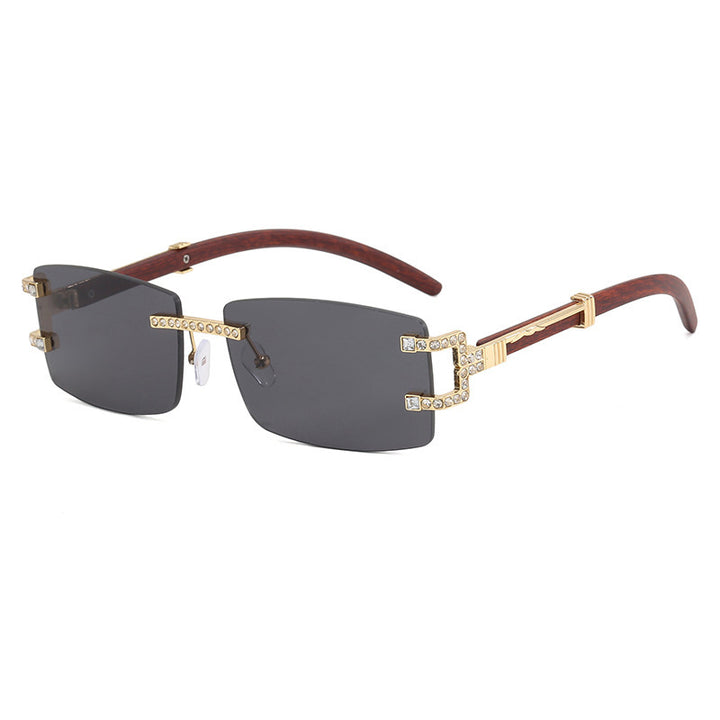 Damen exklusive Sonnenbrille im eleganten Design mit Strass-Akzenten Karnz