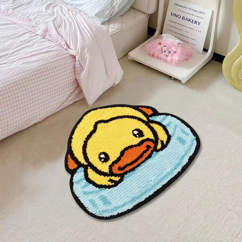 Cartoon-Ente-förmige Plush-Badematte