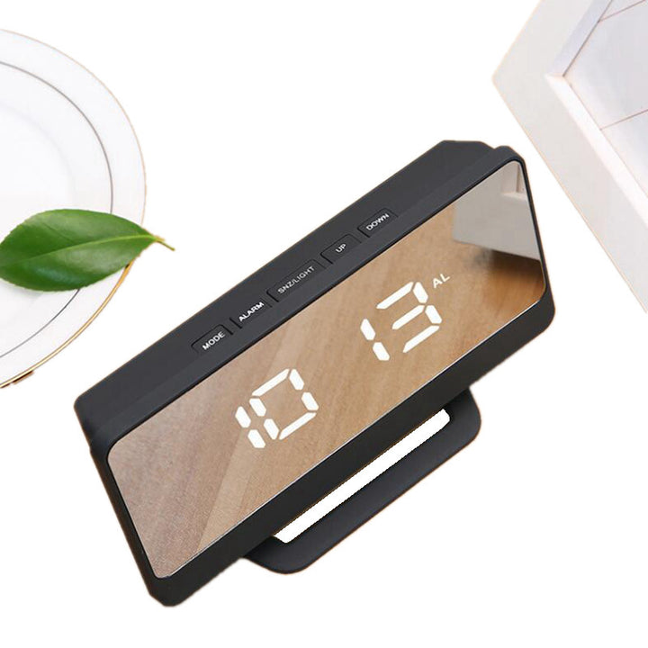 Digitaler Alarmwecker mit Spiegel-Display und Snooze-Funktion Karnz