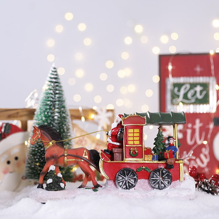 Vintage Weihnachtsmann Schlitten Ornament