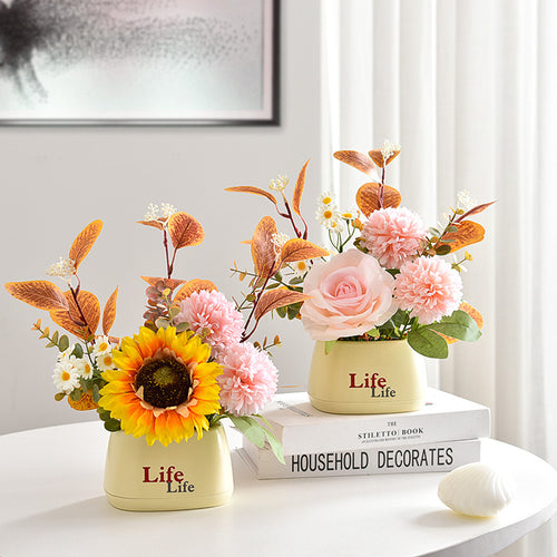 Lebensechter Blumen-Tischmittelstück-Arrangements