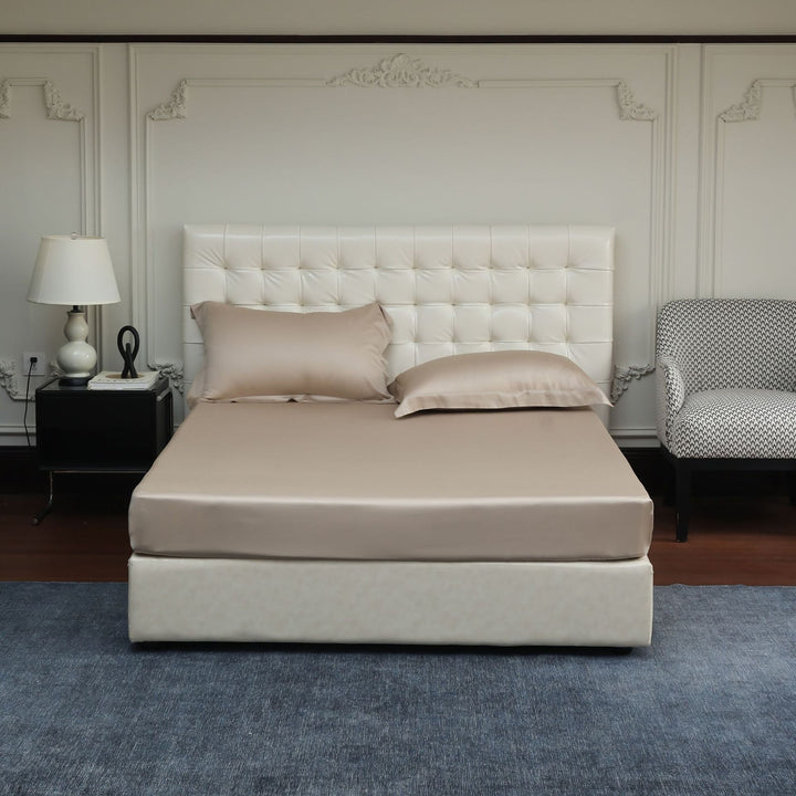 Luxuriöses Satin-Spannbettlaken-Set mit seidig-glattem Finish