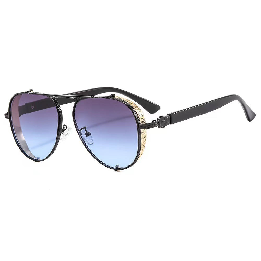 Damen modische Sonnenbrille mit innovativem retro-futuristischem Design Karnz