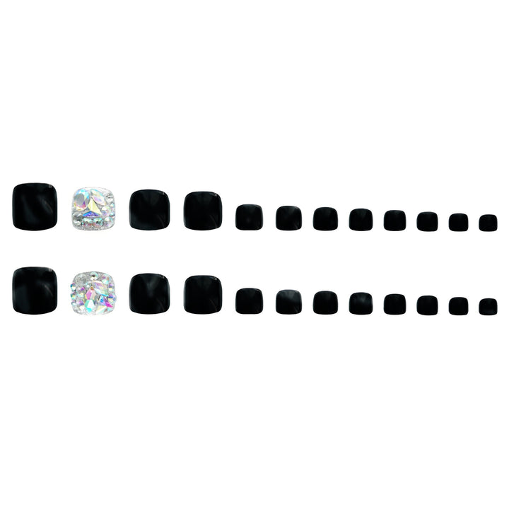 Premium Strass- Verzierte Press-On Fußnagel Set Karnz