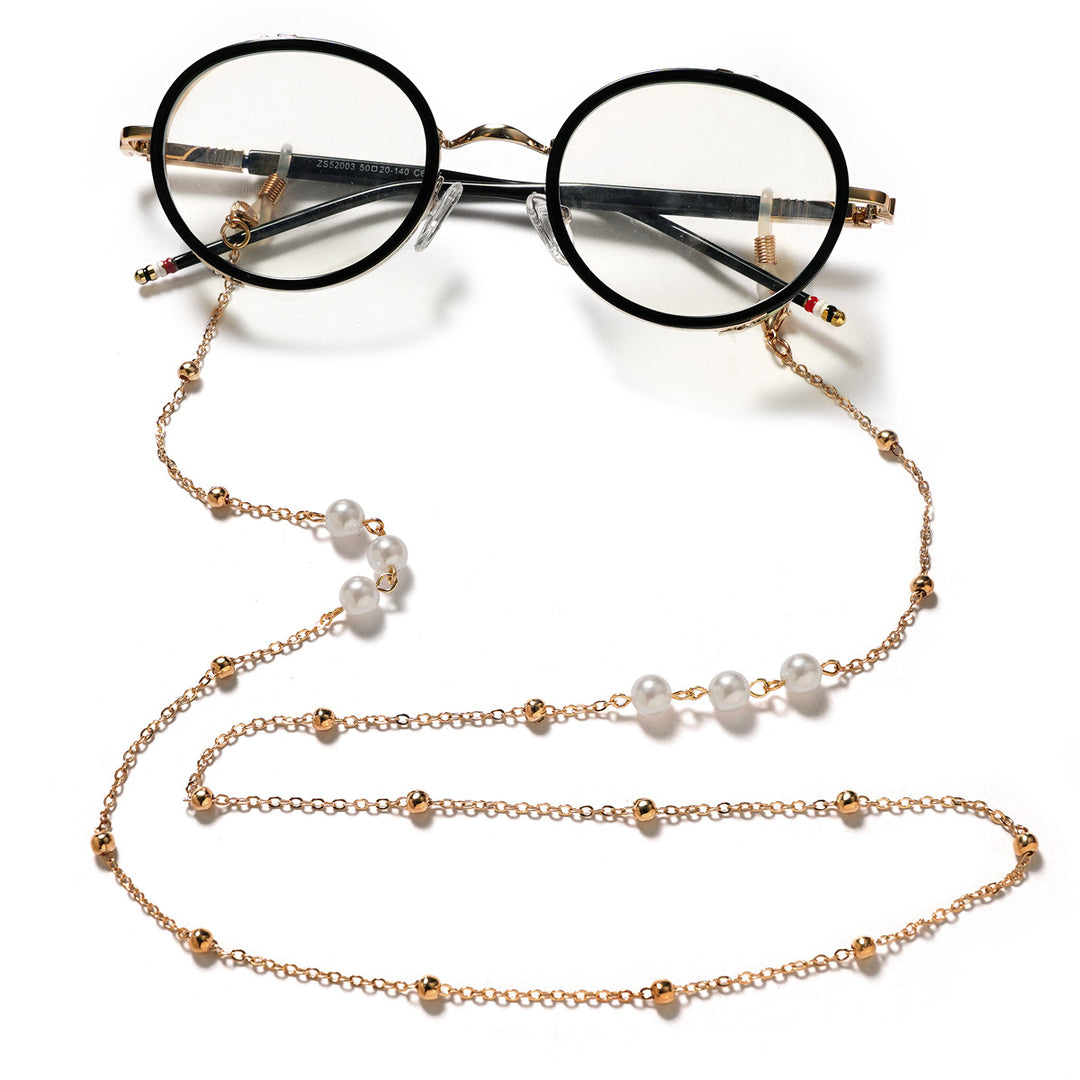 Elegante Perlen Brillen Kette Karnz