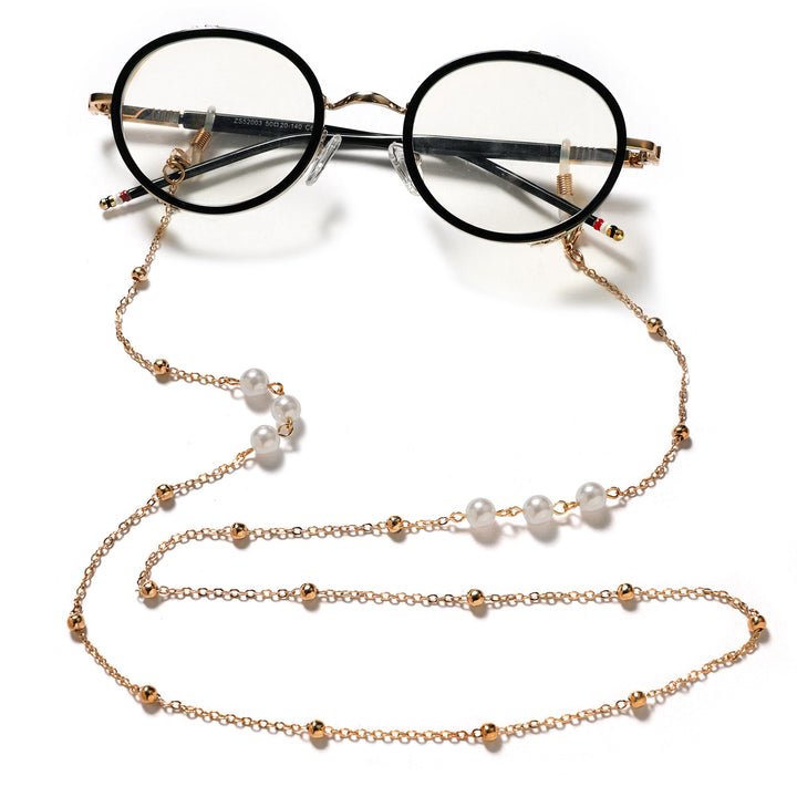 Elegante Perlen Brillen Kette Karnz