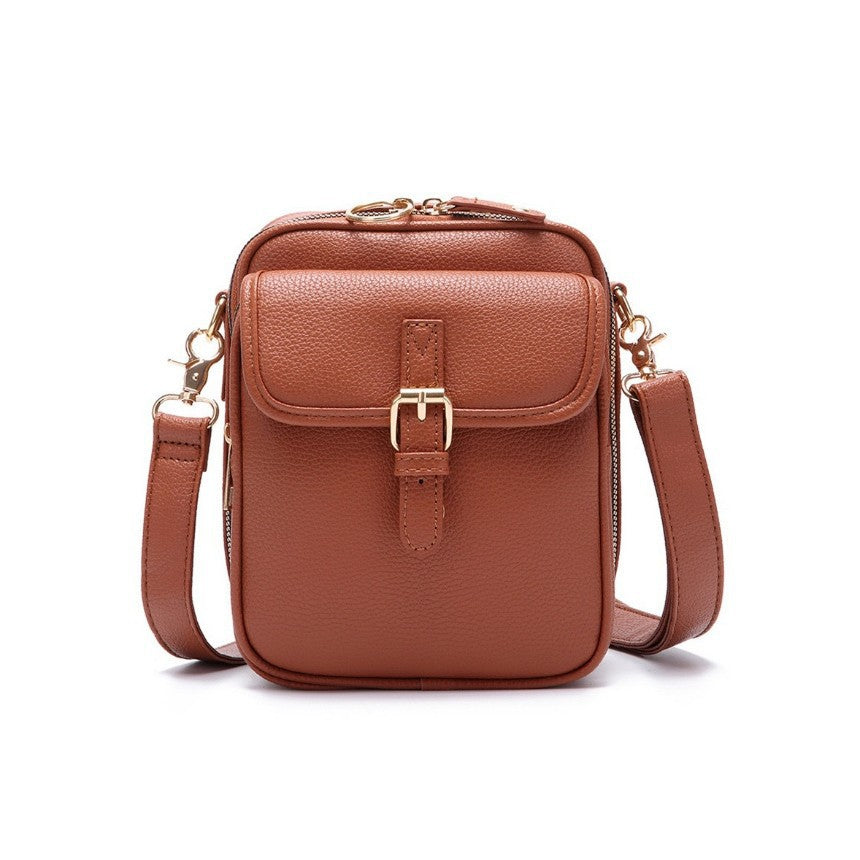 Damen Crossbody-Handtasche aus hochwertigem Kunstleder mit verstellbarem Tragegurt Karnz