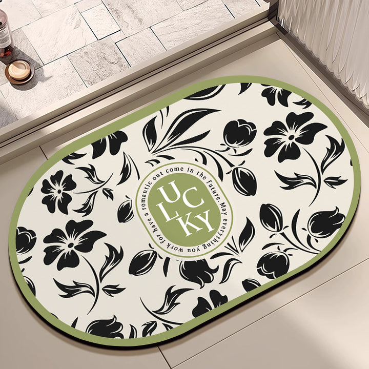 Blumenmuster Badematte Karnz