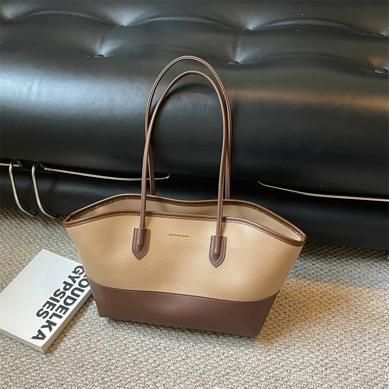 Strukturierte Leder-Tote-Tasche