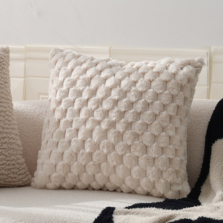 Kuschelkissen im Teddyfell-Stil Karnz