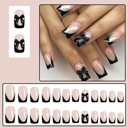 Kunstnagelset mit glamourösen Schleifenverzierungen Karnz