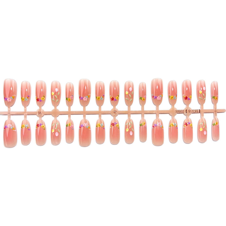 Blumen-Design Press-On Nagelkunst Set