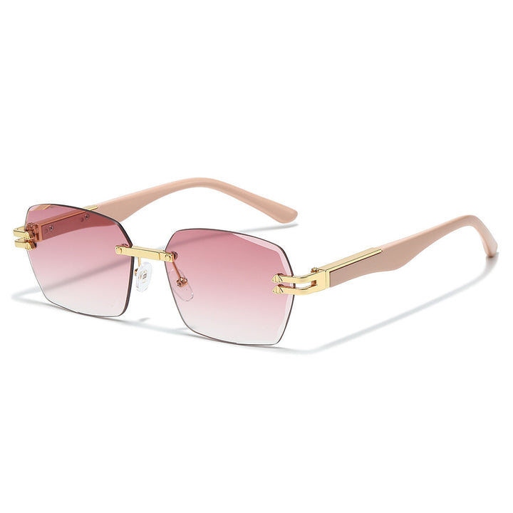 Oversized geometrische Sonnenbrille mit Metallelementen Karnz