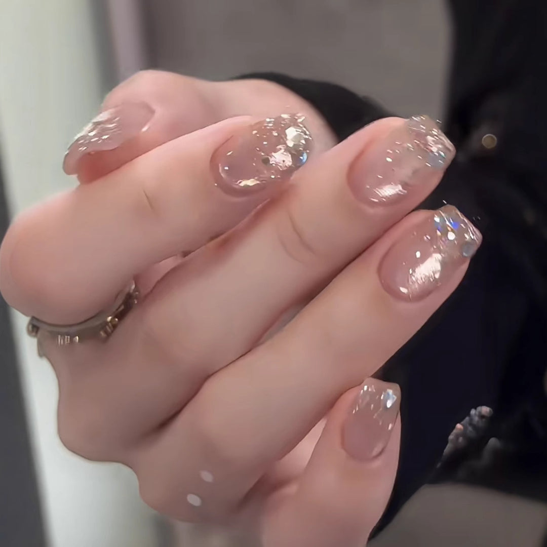 Künstlerisches Glitzer-Press-On-Nagel-Set Karnz