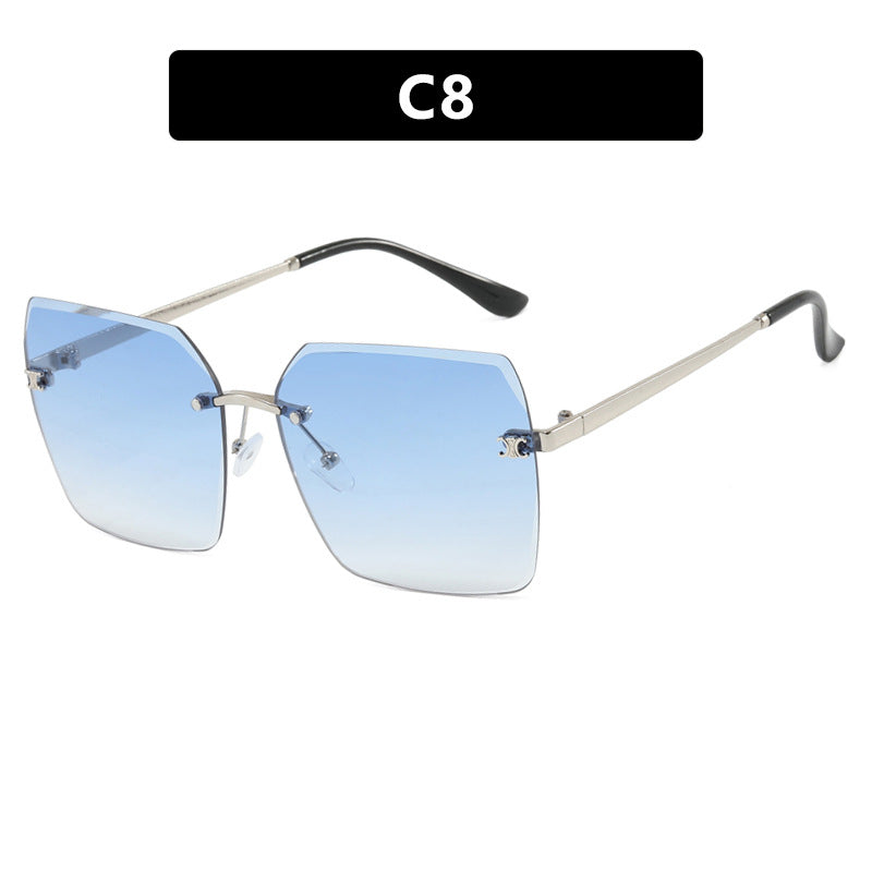 Damen quadratische Sonnenbrille im modernen Design mit filigranem Metallrahmen Karnz