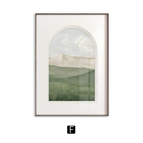 Vintage Landschaft Gerahmte Wandkunst