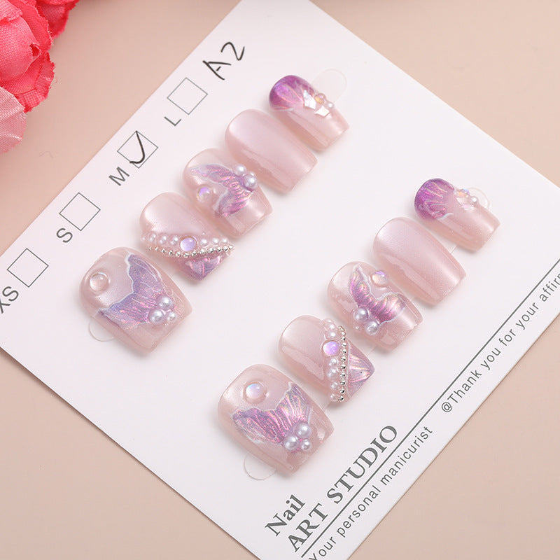 Künstlerisches Press-On Nail Set Karnz