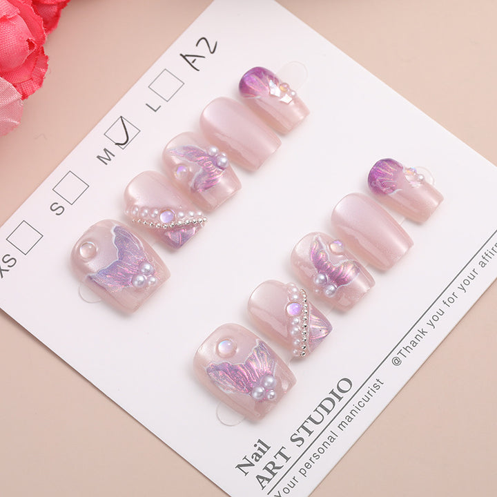 Künstlerisches Press-On Nail Set Karnz