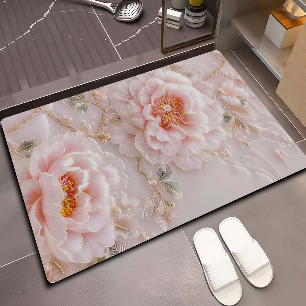 Blumenmuster Badezimmermatte