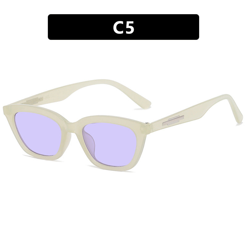 Damen trendige Sonnenbrille im eleganten Katzenaugen-Design mit schmalen Rahmen Karnz