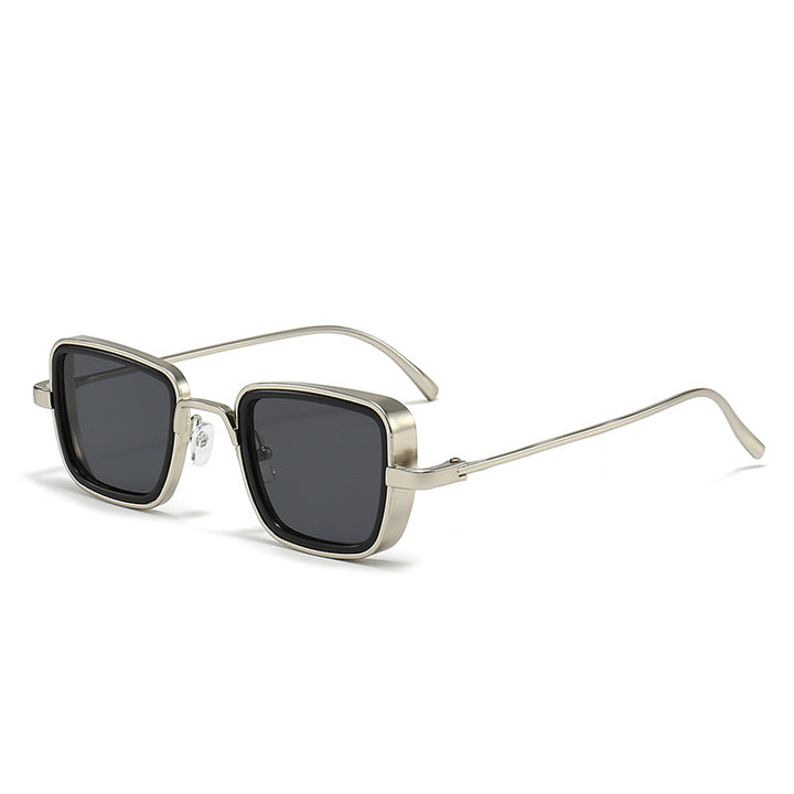 Damen stilvolle quadratische Sonnenbrille mit elegantem Metallrahmen Karnz