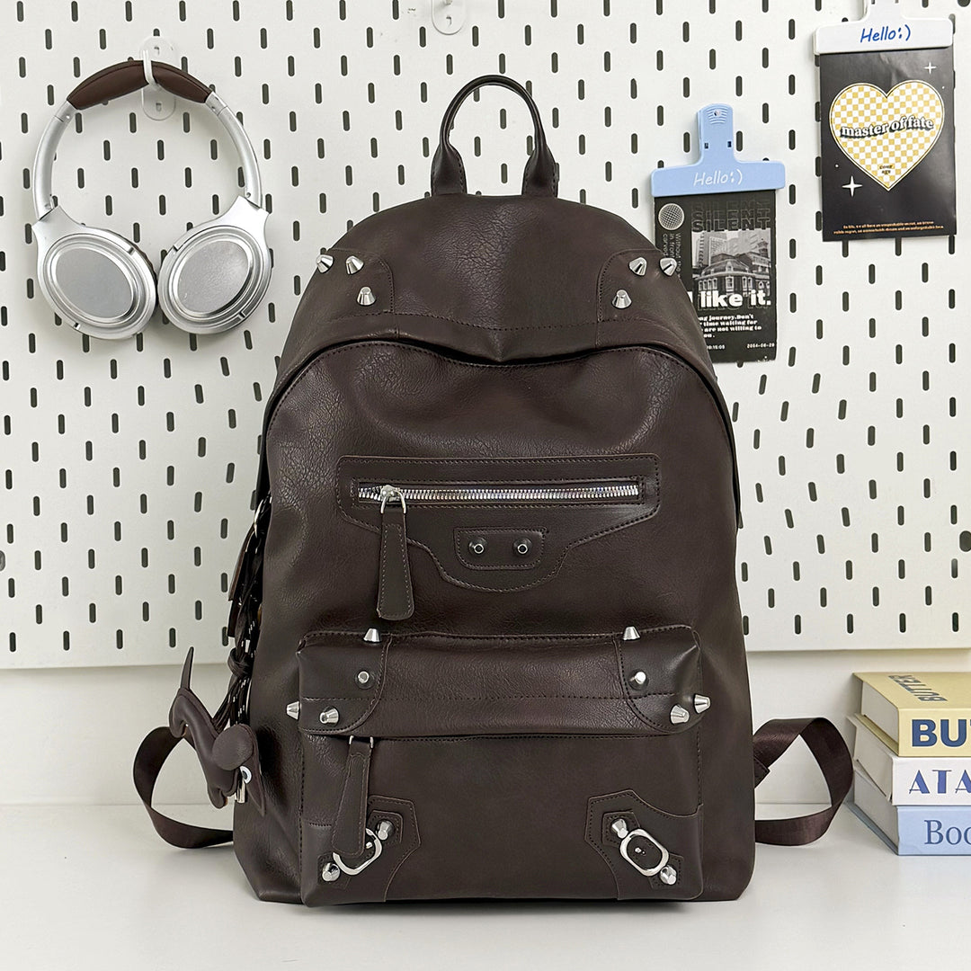 Stylische lässige Leder-Rucksack Karnz