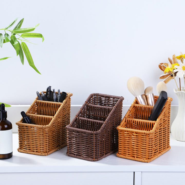 Multi-Compartment Geflochtener Organizer Korb Karnz