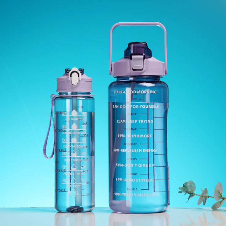 Damen Motivierende Wasserflasche mit Zeitmarkierungen Karnz
