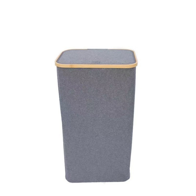 Stilvoller Wäschebehälter mit Holzdeckel Karnz