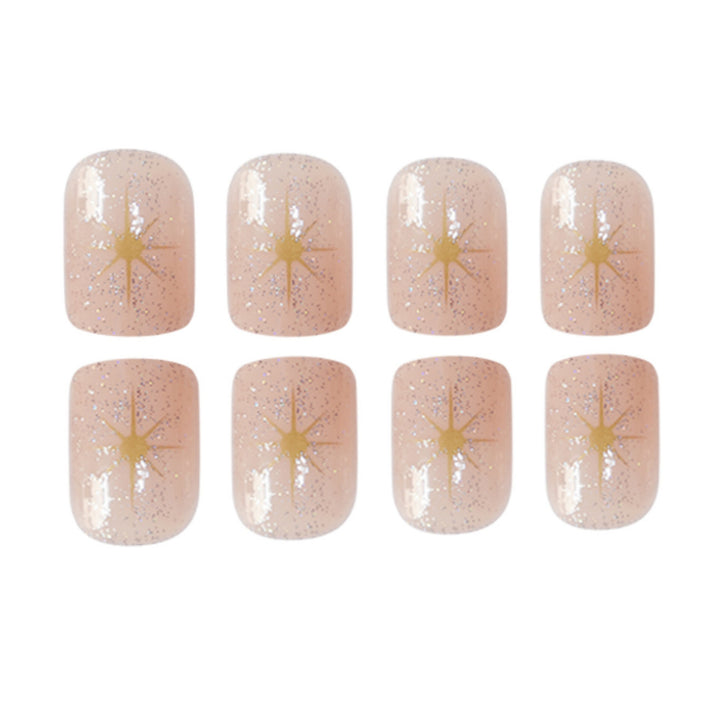 Glamouröse Glitter Press-On Nagelverlängerungen Karnz
