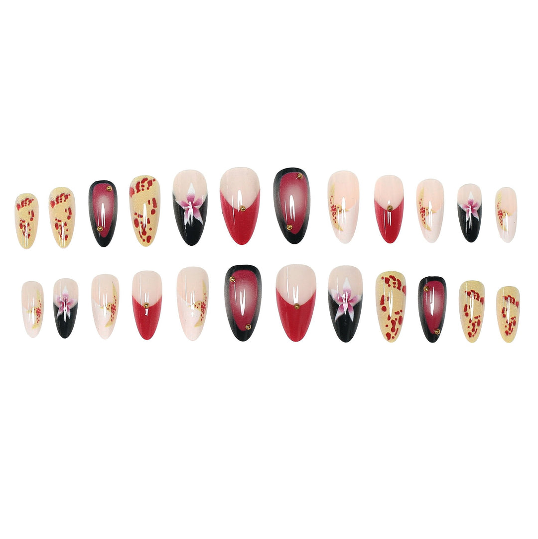 Künstlerische Stiletto Press-On Nail Kollektion