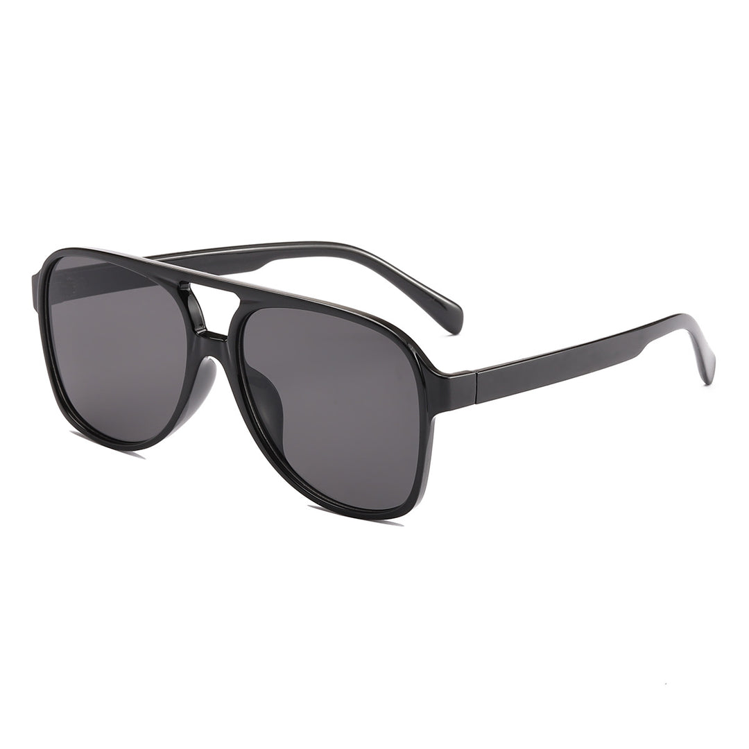 Damen modische Quader-Sonnenbrille mit breitem Rahmen Karnz