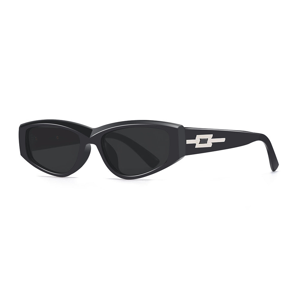 Damen Cat-Eye Sonnenbrille mit hochwertigem transparenten Rahmen und UV-Schutz Karnz