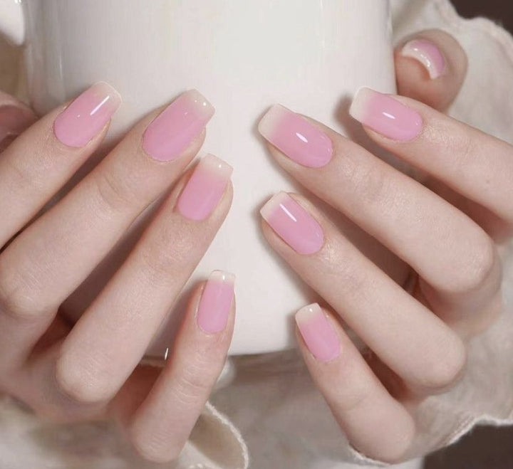 Elegante Glänzende Französische Spitze Nagelkunst Erweiterungen Karnz